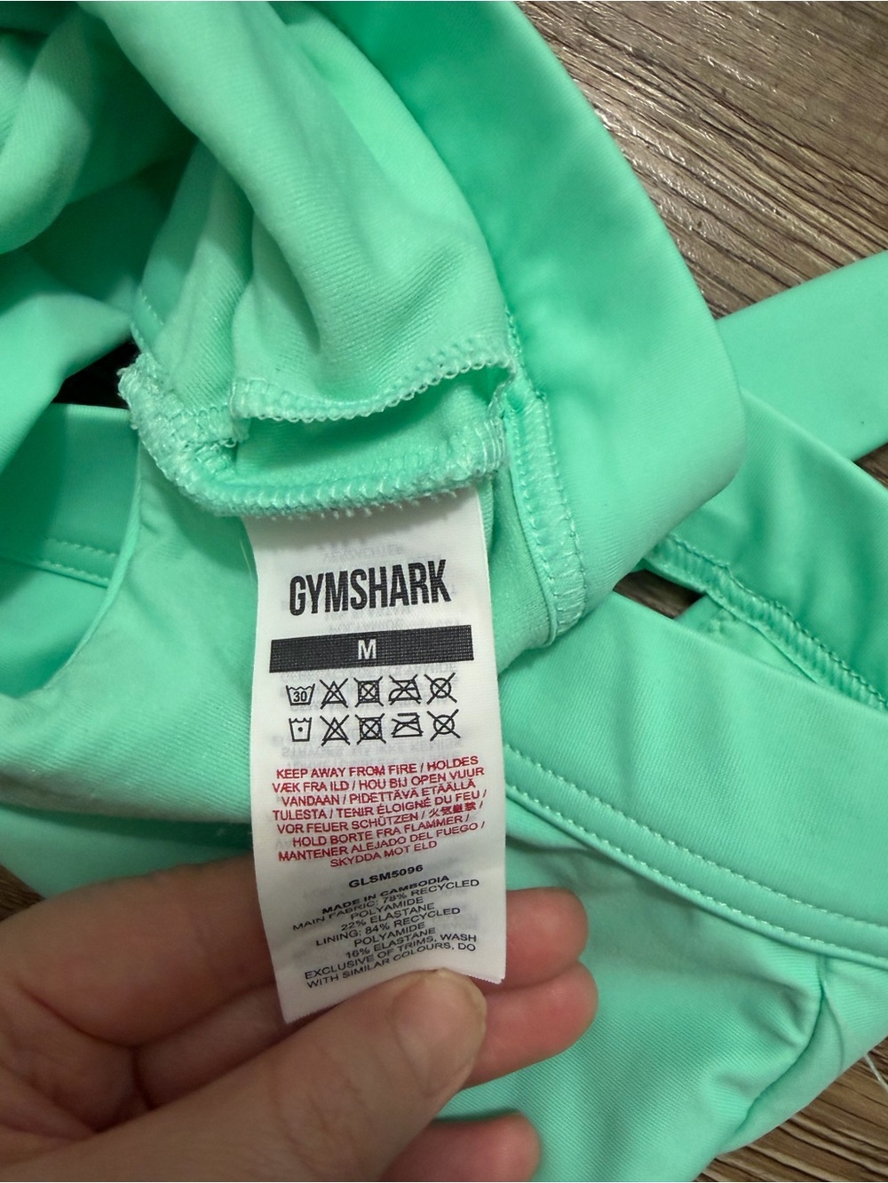 Gymshark Mint Green Scoop Bikini Top - Picture 4 of 4